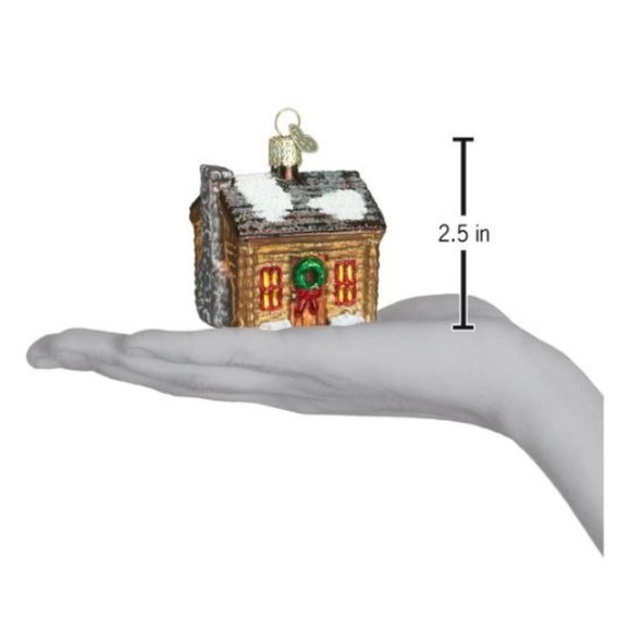 Log Cabin Old World Christmas Ornament - Picture 2 of 2